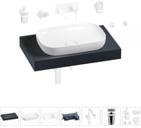 Комплект мебели для ванной комнаты с раковиной Wellsee Genuine Tree 201014050