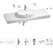 Комплект мебели для ванной комнаты с раковиной Wellsee Genuine Tree 201013991