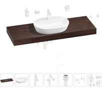 Комплект мебели для ванной комнаты с раковиной Wellsee Genuine Tree 201013990