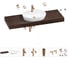 Комплект мебели для ванной комнаты с раковиной Wellsee Genuine Tree 201013984 1