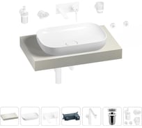 Комплект мебели для ванной комнаты с раковиной Wellsee Genuine Tree 201014030