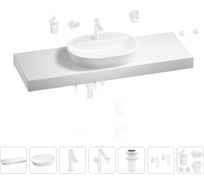 Комплект мебели для ванной комнаты с раковиной Wellsee Genuine Tree 201014000