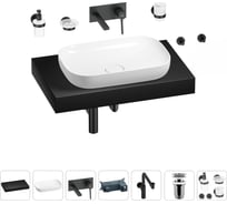 Комплект мебели для ванной комнаты с раковиной Wellsee Genuine Tree 201014127