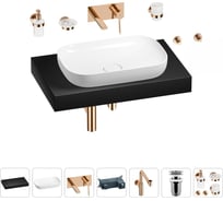 Комплект мебели для ванной комнаты с раковиной Wellsee Genuine Tree 201014129