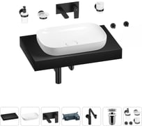 Комплект мебели для ванной комнаты с раковиной Wellsee Genuine Tree 201014122