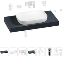 Комплект мебели для ванной комнаты с раковиной Wellsee Genuine Tree 201014165