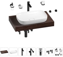 Комплект мебели для ванной комнаты с раковиной Wellsee Genuine Tree 201014072