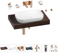 Комплект мебели для ванной комнаты с раковиной Wellsee Genuine Tree 201014084