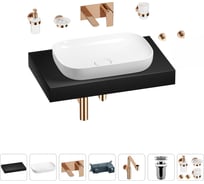 Комплект мебели для ванной комнаты с раковиной Wellsee Genuine Tree 201014124