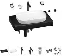 Комплект мебели для ванной комнаты с раковиной Wellsee Genuine Tree 201014112