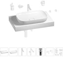 Комплект мебели для ванной комнаты с раковиной Wellsee Genuine Tree 201014100