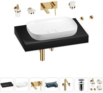 Комплект мебели для ванной комнаты с раковиной Wellsee Genuine Tree 201014128