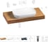 Комплект мебели для ванной комнаты с раковиной Wellsee Genuine Tree 201014190 1