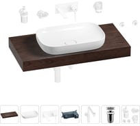 Комплект мебели для ванной комнаты с раковиной Wellsee Genuine Tree 201014210