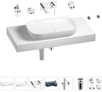 Комплект мебели для ванной комнаты с раковиной Wellsee Genuine Tree 201014226