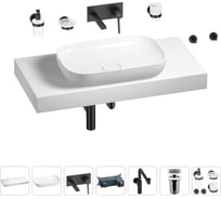 Комплект мебели для ванной комнаты с раковиной Wellsee Genuine Tree 201014227