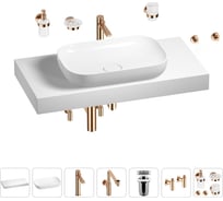 Комплект мебели для ванной комнаты с раковиной Wellsee Genuine Tree 201014219