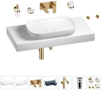 Комплект мебели для ванной комнаты с раковиной Wellsee Genuine Tree 201014223