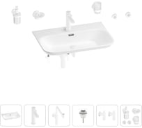 Раковина для ванной Wellsee Eclatant 2.0 в наборе 9 в 1 201007550