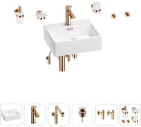 Раковина для ванной Wellsee Graceful Pro в наборе 9 в 1 201006644