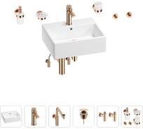 Раковина для ванной Wellsee Graceful Pro в наборе 9 в 1 201006699