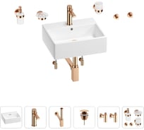 Раковина для ванной Wellsee Graceful Pro в наборе 9 в 1 201006669