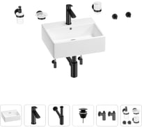 Раковина для ванной Wellsee Graceful Pro в наборе 9 в 1 201006652