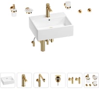 Раковина для ванной Wellsee Graceful Pro в наборе 9 в 1 201006698