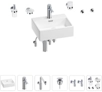 Раковина для ванной Wellsee Graceful Pro в наборе 9 в 1 201006646