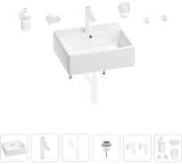 Раковина для ванной Wellsee Graceful Pro в наборе 9 в 1 201006690