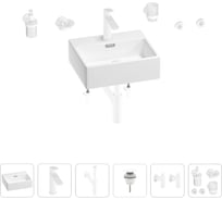 Раковина для ванной Wellsee Graceful Pro в наборе 9 в 1 201006635