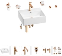 Раковина для ванной Wellsee Graceful Pro в наборе 9 в 1 201006694