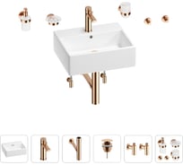 Раковина для ванной Wellsee Graceful Pro в наборе 9 в 1 201006679