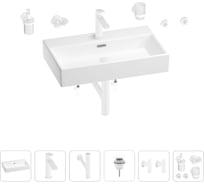 Раковина для ванной Wellsee Graceful Pro в наборе 9 в 1 201006725