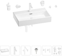 Раковина для ванной Wellsee Graceful Pro в наборе 9 в 1 201006750