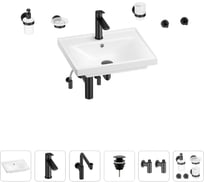 Раковина для ванной Wellsee FreeDom в наборе 9 в 1 201006842