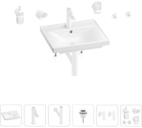 Раковина для ванной Wellsee FreeDom в наборе 9 в 1 201006830