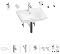 Раковина для ванной Wellsee FreeDom в наборе 9 в 1 201006871