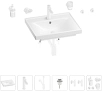 Раковина для ванной Wellsee FreeDom в наборе 9 в 1 201006920