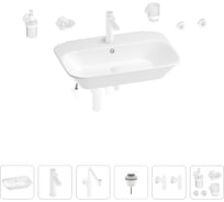 Раковина для ванной Wellsee Eclatant в наборе 9 в 1 201007500