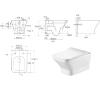 Подвесной унитаз GooD DooR TRIO (сиденье дюропласт с микролифтом) УНИ0012