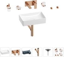 Раковина для ванной Wellsee Pure BY Wellsee в наборе 8 в 1 201006314
