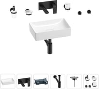 Раковина для ванной Wellsee Pure BY Wellsee в наборе 8 в 1 201006282