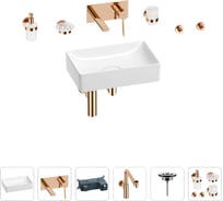 Раковина для ванной Wellsee Pure BY Wellsee в наборе 8 в 1 201006349