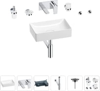 Раковина для ванной Wellsee Pure BY Wellsee в наборе 8 в 1 201006326