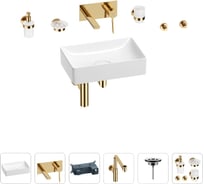 Раковина для ванной Wellsee Pure BY Wellsee в наборе 8 в 1 201006348