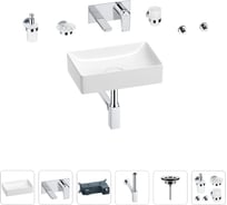 Раковина для ванной Wellsee Pure BY Wellsee в наборе 8 в 1 201006296