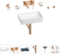 Раковина для ванной Wellsee Pure BY Wellsee в наборе 8 в 1 201006319