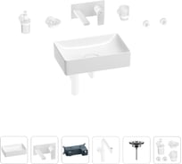 Раковина для ванной Wellsee Pure BY Wellsee в наборе 8 в 1 201006345