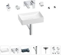 Раковина для ванной Wellsee Pure BY Wellsee в наборе 8 в 1 201006311